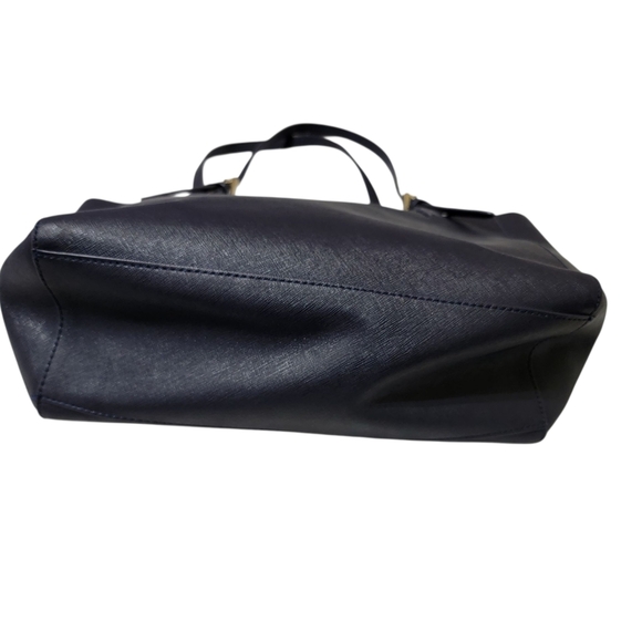 EUC Tory Burch Navy Leather Tote - Picture 3 of 7